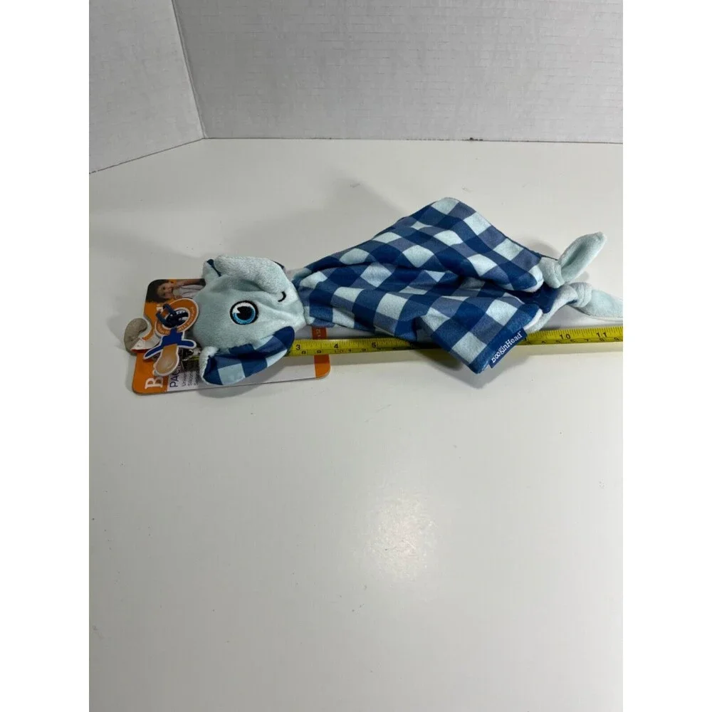 Boogin Head New W/tags Baby Elephant Lovey Blue Green - 11.5
